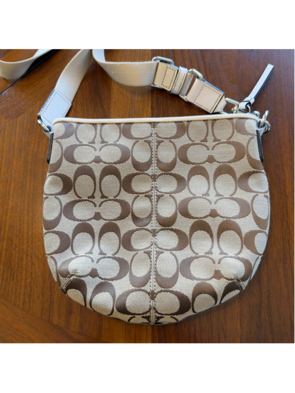 Women's Vintage Coach Crossbody Bag Beige Brown SKU769 - Picture 2 of 4